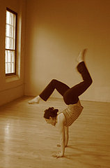 Strike a Yoga Pose:  Handstand Trick