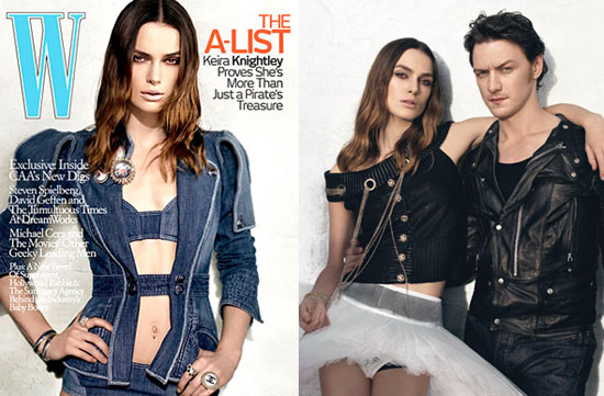 Keira Knightley and James McAvoy of Atonement on the Cover of W Magazine