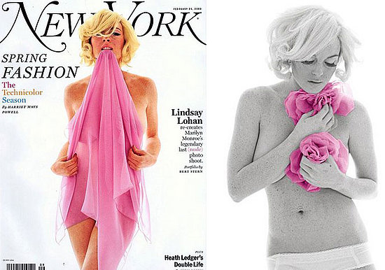 Lindsay Lohan Does Her Best Naked Marilyn Impression