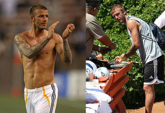 David Beckham Tattoo Manchester
