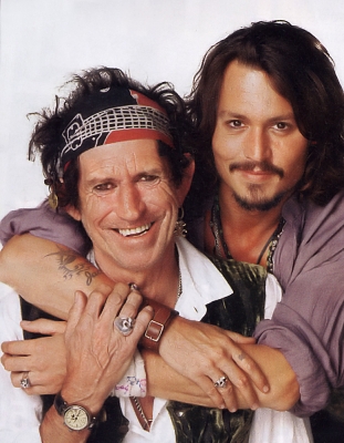Johnny Depp with his Idol Keith Richards Great Photo Shoot