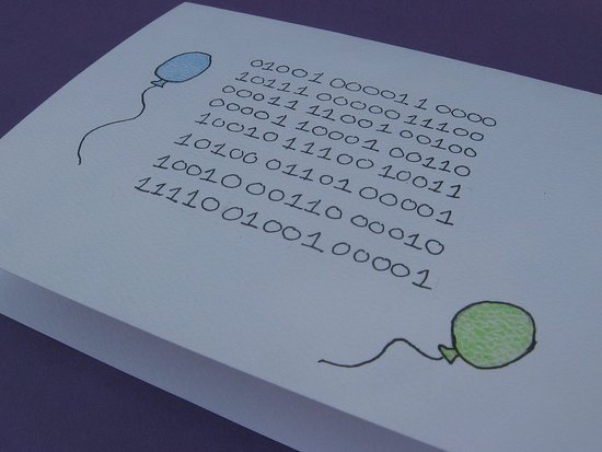 birthday cards for friends. Binary Birthday Cards,