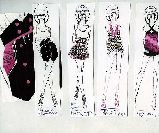designer dresses sketches. designer Alice McCall.