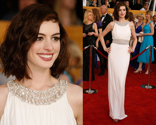 Anne Hathaway–we thought the point of getting nominated for a SAG award was 