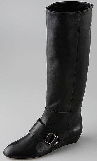 flat boots leather. The supple leather, the slight