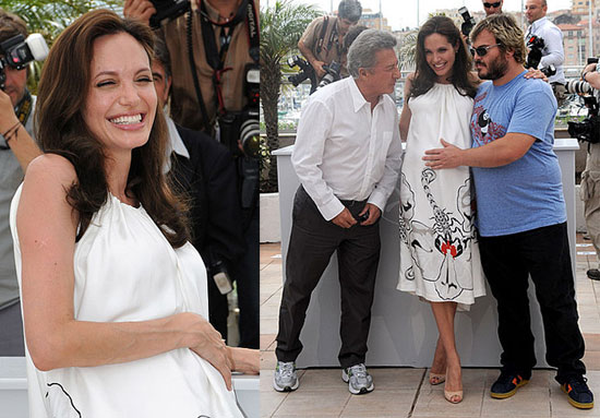 Angelina Jolie At Cannes Pregnant With Twins Due August 19 Popsugar 