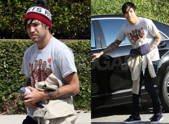 Photos of Pete Wentz Getting A Tattoo at John Mayer's House