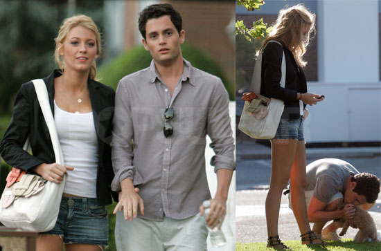 blake lively casual look. Blake Lively and Penn Badgley