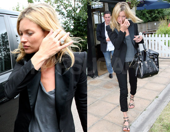 Kate Moss Is Keeping Herself Busy at the Pub