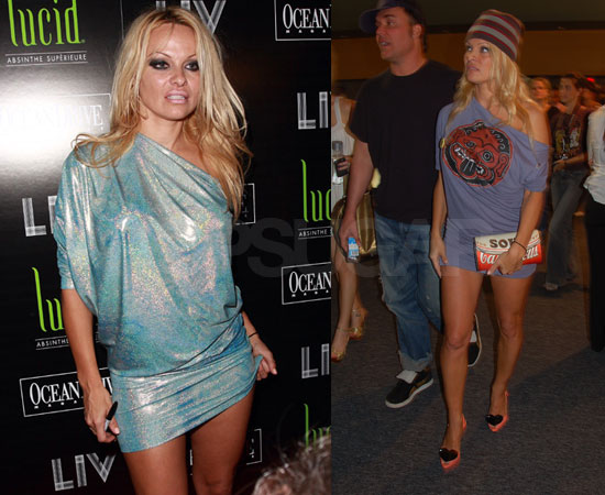 Pam Anderson left her pants at home to check out Art Basel in Miami on 