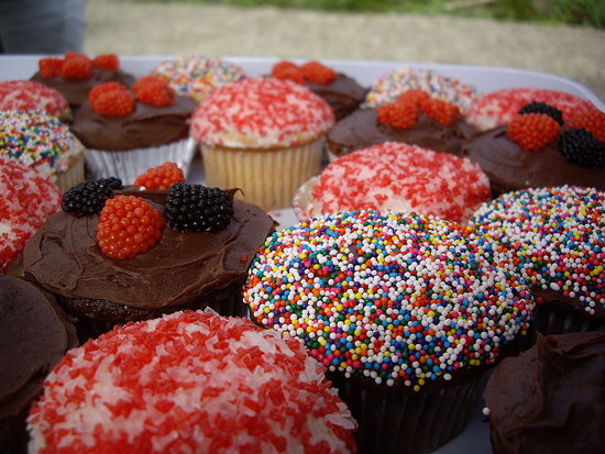 sprinked cupcakes