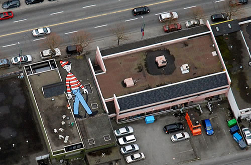 Where's Waldo on Google Earth? Genius!