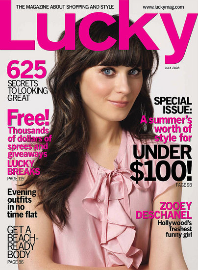 No it's the lovely Zooey Deschanel and she sure looks pretty in her ruffly