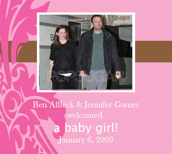 Jennifer Garner and Ben Affleck are the proud parents of another baby girl.