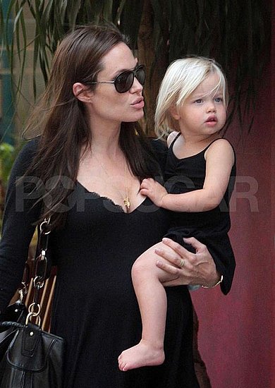 Expectant mama Angelina Jolie spent some quality time with her adorable lil 