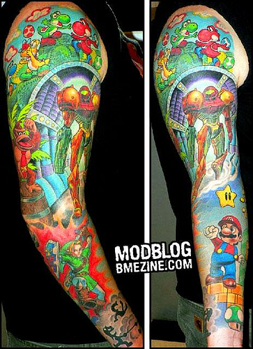 Some examples of what the World's Geekiest Tattoos webpage has to offer
