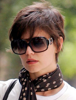 katie holmes new hair style