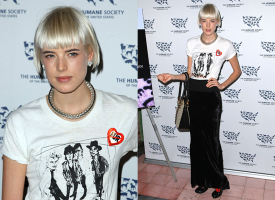 Celebrity Style Agyness Deyn at The Humane Society Party