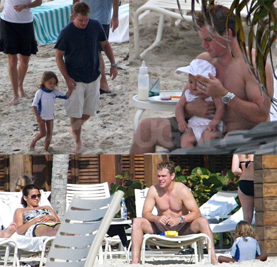 matt damon shirtless. Family vacations over Valentine's Day is just one of the reasons Matt Damon 