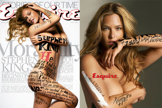 Photos of Naked Bar Refaeli in Esquire July 2009