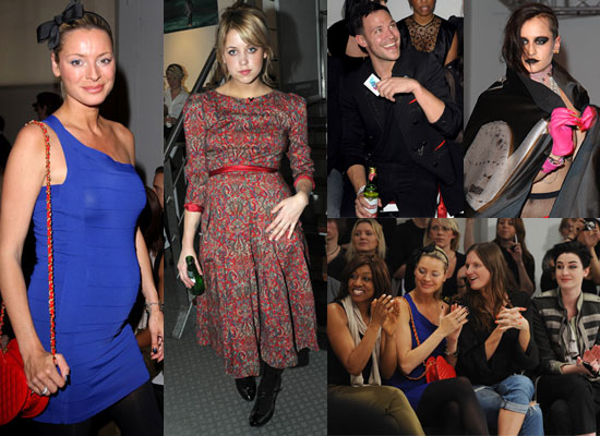Erin was joined in the front row by Beverley Knight and a pregnant Tess Daly