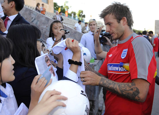 david beckham armani selfridges. The David Beckham Football