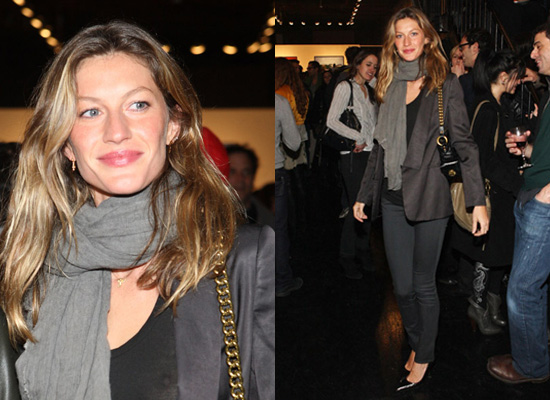 Earlier in the week Gisele partied with Natalia Vodianova at an exhibition 