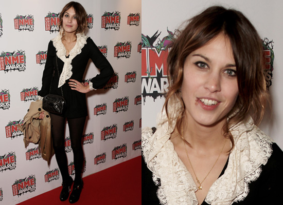  Alex Turner She is wearing a PPQ LBD with vintage lace detail on the 