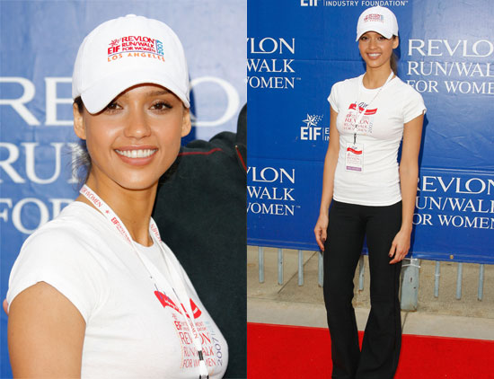 Jessica has been spotted hobnobbing with other celebs at the Revlon Run/Walk 