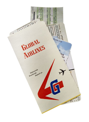 Airplane and tickets