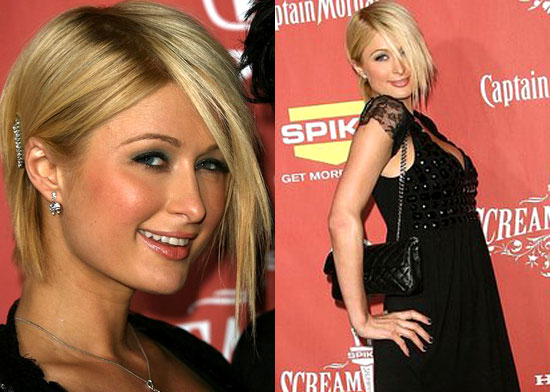 This edgy bob is pretty rocker-esque for the heiress, and while she works it 