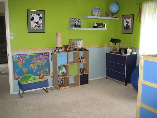 wallpaper green and blue. Modern-green-and-lue-boy-room