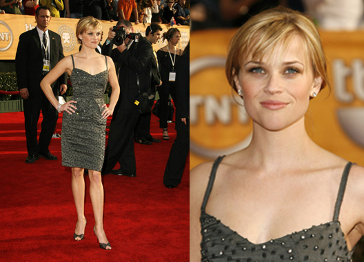 reese witherspoon dress. SAG Awards Red Carpet: Reese Witherspoon. Love It. Hate It. Undecided