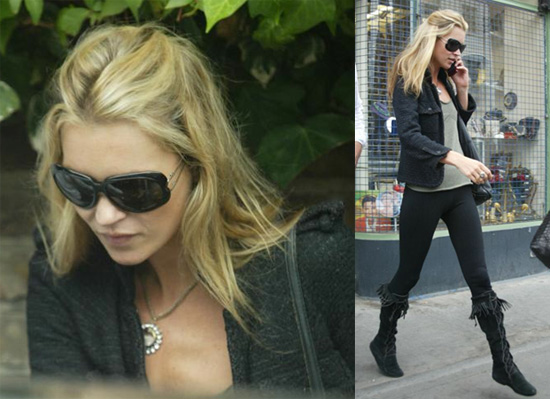 kate moss smoking while pregnant. while shopping last week.