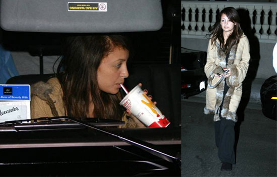 More pics of Nicole looking pretty upset she was caught at McDonald's and 