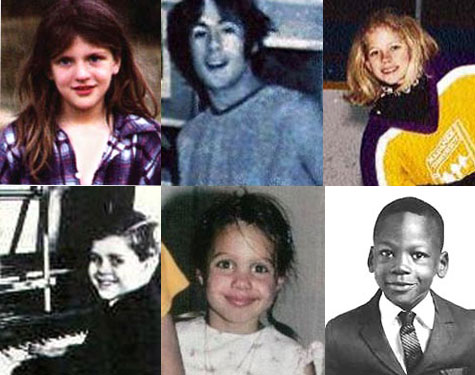Bottom Row: Elton John, Angelina Jolie, Michael Jordan