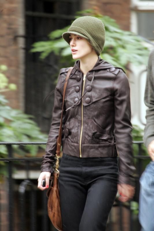 Hooded Leather Jacket,