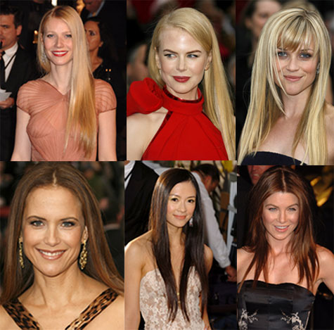 Straight hairstyles. Take