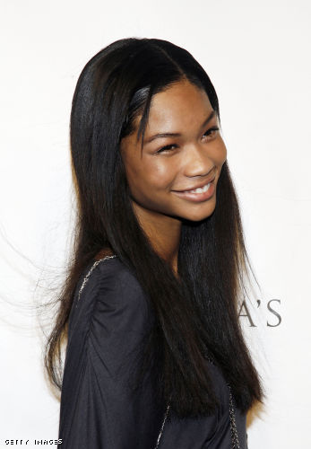 Chanel Iman Apr28 Just left vogue with met ball gown in hand I