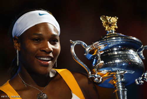 Serena Williams defeated Belgium's Justine Henin 64 36 62 Saturday to win